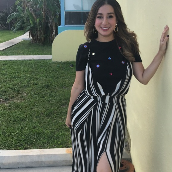 Other - Open back stripe jumpsuit